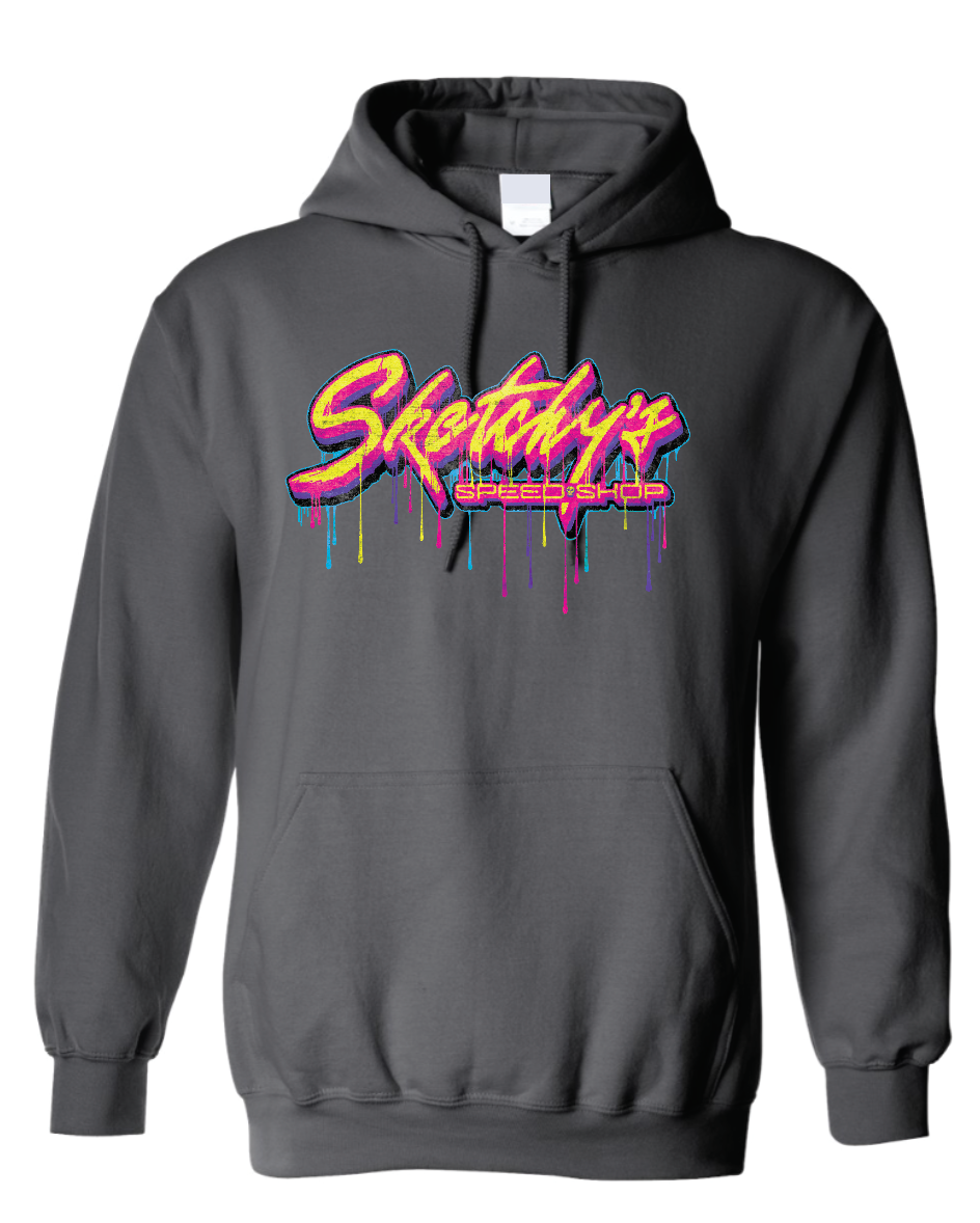 Sketchy's Neon Drip Hoodie