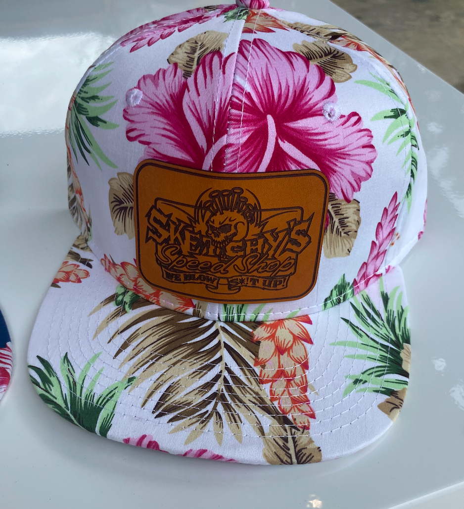 Sketchy's Floral Hat w/ Leather Logo Patch