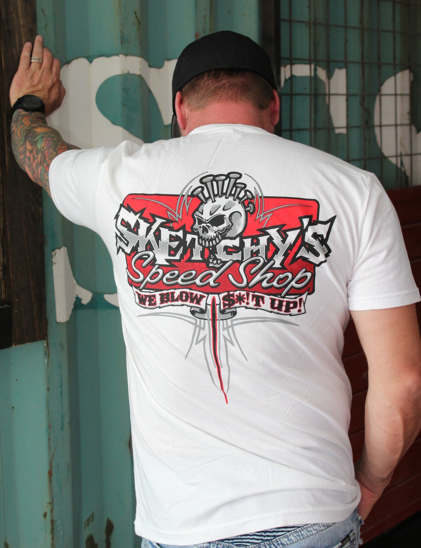 Sketchy's Pinhead Tee - Red logo