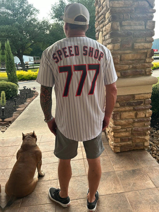Sketchy Pinstripe Baseball Jersey