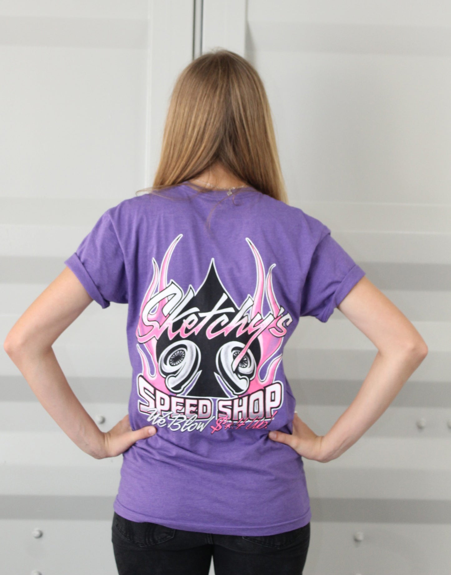 Sketchy's Purple Spade Tee - Womens